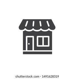 Store flat sign. Store icon. Market vector icon. EPS 10 symbol. Supermarket pictogram