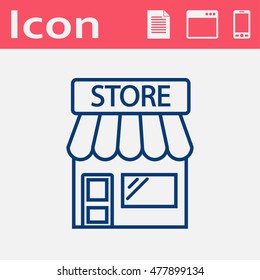 Store flat vector icon 