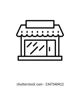 Store Front Bakery Icon Outline Vector Log