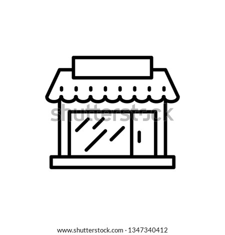 Store front bakery icon outline vector log