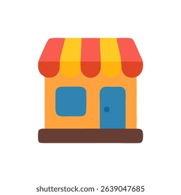 Store Front Building Icon. Vector.