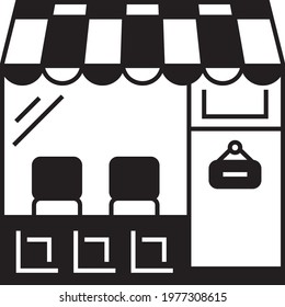 Store Front Concept, Mart Building Vector Icon Design, Retail Shop Equipment Symbol, Supermarket fixtures Sign, Grocery Store Supplies Stock illustration