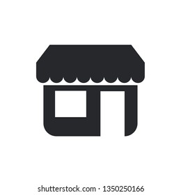 store front flat vector icon