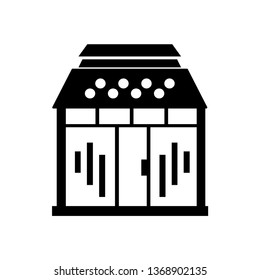 store front flat vector icon