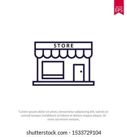 Store front icon design. Online shop building vector illustration