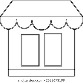 store front icon, marketplace or ecommerce shop flat vector icons, Store vector shop building template Graphics design for apps and websites, Small Business Storefront Kiosk. mobile app, web page