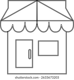 store front icon, marketplace or ecommerce shop flat vector icons, Store vector shop building template Graphics design for apps and websites, Small Business Storefront Kiosk. mobile app, web page