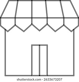 store front icon, marketplace or ecommerce shop flat vector icons, Store vector shop building template Graphics design for apps and websites, Small Business Storefront Kiosk. mobile app, web page