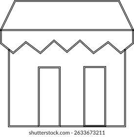 store front icon, marketplace or ecommerce shop flat vector icons, Store vector shop building template Graphics design for apps and websites, Small Business Storefront Kiosk. mobile app, web page
