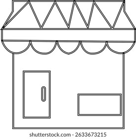 store front icon, marketplace or ecommerce shop flat vector icons, Store vector shop building template Graphics design for apps and websites, Small Business Storefront Kiosk. mobile app, web page
