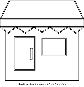 store front icon, marketplace or ecommerce shop flat vector icons, Store vector shop building template Graphics design for apps and websites, Small Business Storefront Kiosk. mobile app, web page