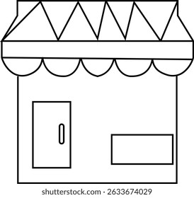 store front icon, marketplace or ecommerce shop flat vector icons, Store vector shop building template Graphics design for apps and websites, Small Business Storefront Kiosk. mobile app, web page