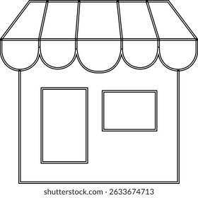 store front icon, marketplace or ecommerce shop flat vector icons, Store vector shop building template Graphics design for apps and websites, Small Business Storefront Kiosk. mobile app, web page
