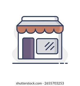 Store front isolated icon. E-commerce sign. Graph symbol for your web site design, logo, app, UI. Vector illustration, EPS10.