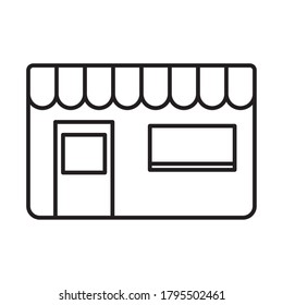 store front line style icon vector illustration design