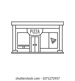 Store Front Pizza Icon Outline Vector For Web Design Isolated On Store Front Pizza Icon Outline Vector For Web Design Isolated On