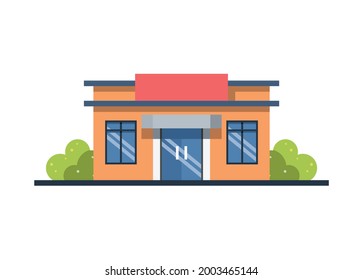 Store front. Shop building. Simple flat illustration.