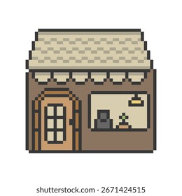 arte de pixel da loja frontal