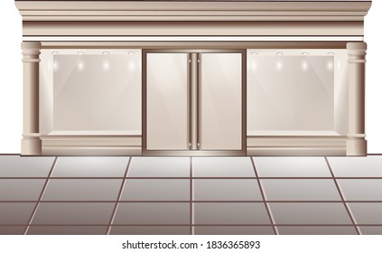 Schaufenster und Haustür