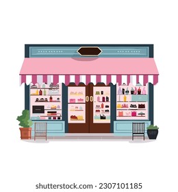 Almacenar ilustración vectorial frontal aislada