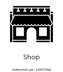 Store, glyph icon design 