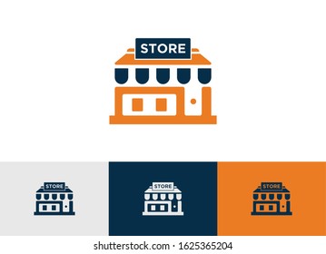 store glyph vector icon - ui icon vector