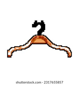 vectores retro de arte de píxel de juego de percha de tienda. ropa de percha de tienda de bits. ilustración vintage antigua