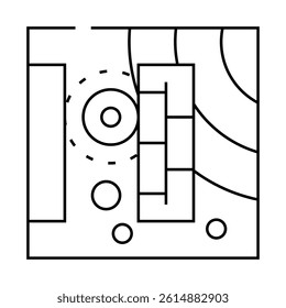 store heatmap line icon vector. store heatmap sign. isolated contour symbol black illustration