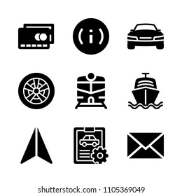 store, help, tyre and transit icons in Technology vector set. Graphics for web and design