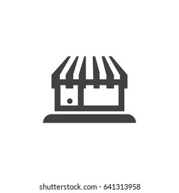 Store Icon Black On White Background Stock Vector (Royalty Free