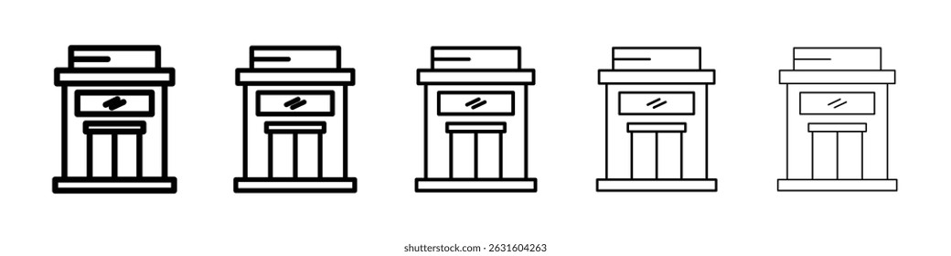 Ícone Armazenar em preto. Ilustração vetorial para design gráfico