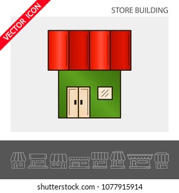 Store icon. It can be used as - logo, pictogram, icon, infographic element. Vector illustration for your cute design.