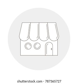 Store icon. It can be used as - logo, pictogram, icon, infographic element. Vector illustration for your cute design.
