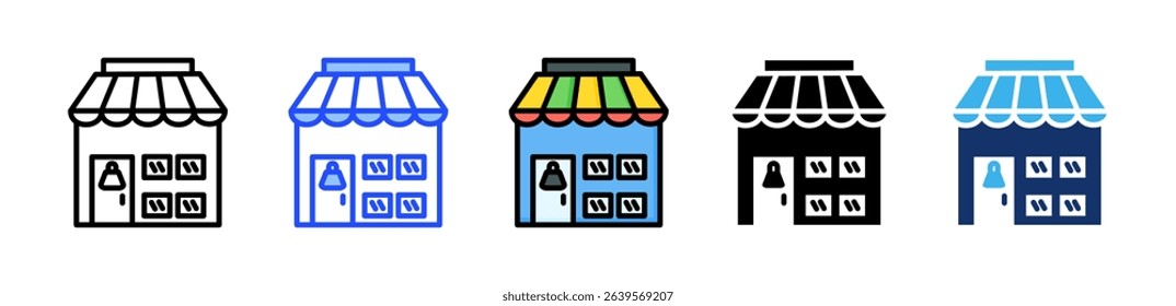 Store Icon Collection With Multiple Styles
