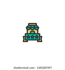 Store icon design. e-commerce icon vector illustration