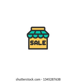 Store icon design. e-commerce icon vector illustration