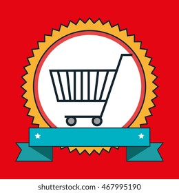 store icon design over red background, vector illustration graphic