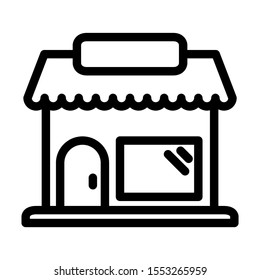 Store icon design. Store icon in trendy outline style design. Vector illustration.