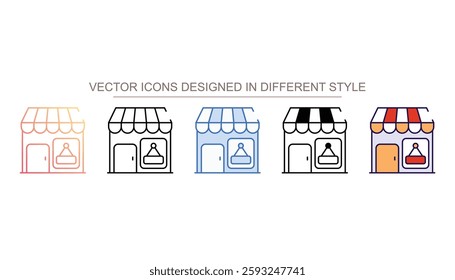 Store icon design with white background stock illustration
