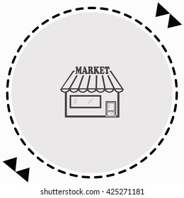 Store icon Flat Design. Isolated Illustration.