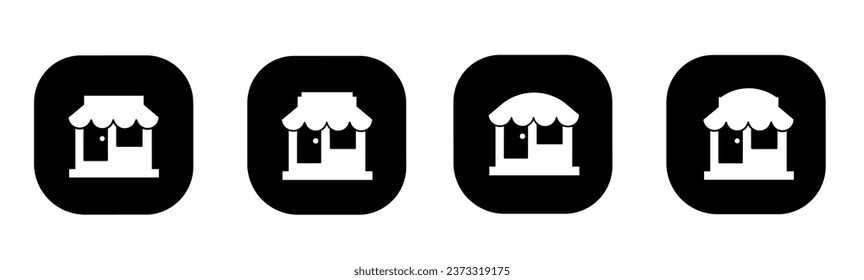 Store icon in flat. A store design. Stock vector.