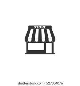 Store icon flat. Illustration isolated vector sign symbol