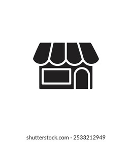 Icono de tienda Ilustración de línea plana