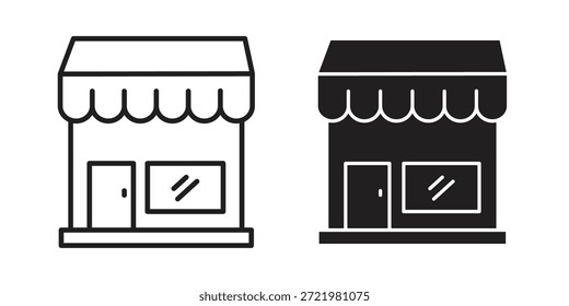 Icono de la tienda icono plano simple. Versión Liner - Vector de stock.