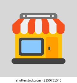 Store icon in flat style, use for website mobile app presentation