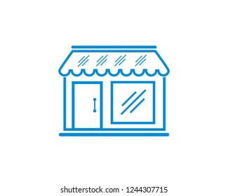 Store icon Flat symbol vector