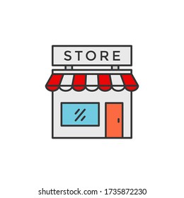 Store icon flat vector design