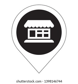 Store icon. Geolocation store. Shop icon.