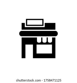 store  icon glyph style design