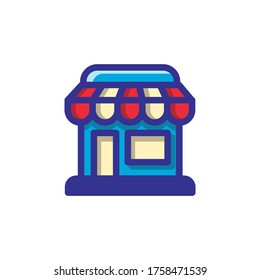store  icon glyph style design